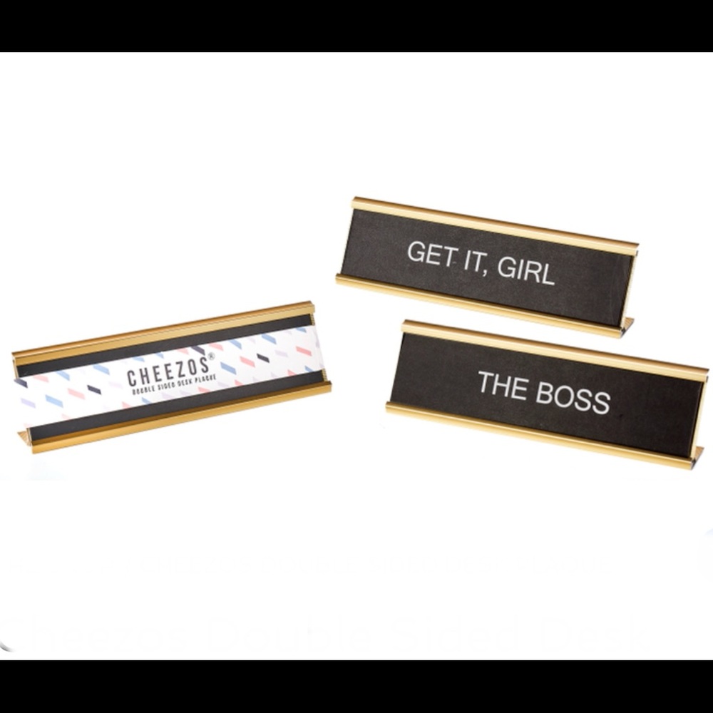 Double Sided Desk Plaque"Get it Girl"&"The Boss